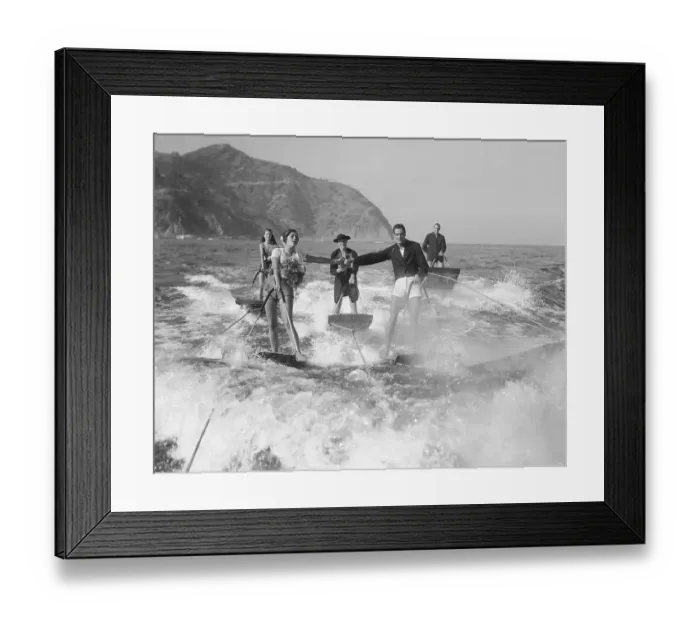 Framed Print : Witnesses and Couple Getting Married on Aquaplanes Framed Print : Witnesses and Couple Getting Married on Aquaplanes