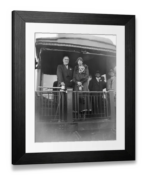 Framed Print : Franklin and Eleanor Roosevelt 1932 Campaign Framed Print : Franklin and Eleanor Roosevelt 1932 Campaign