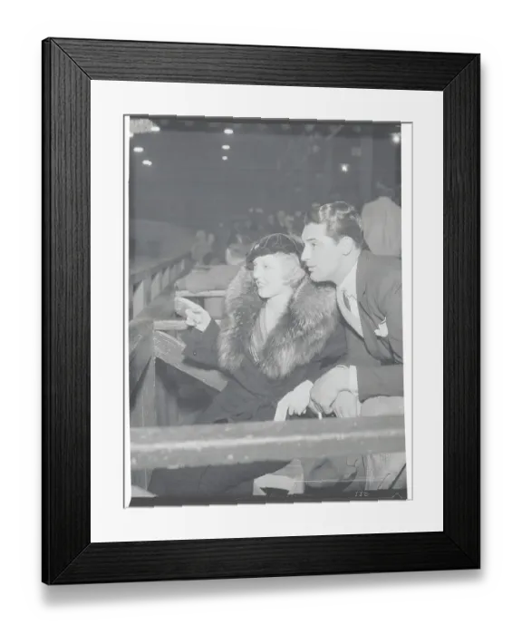 Framed Print : Cary Grant and Virginia Cherrill Watching Races Framed Print : Cary Grant and Virginia Cherrill Watching Races