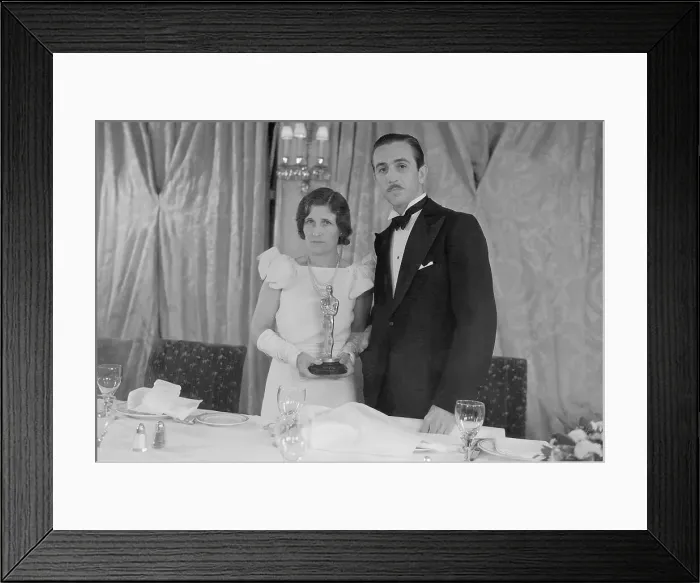 Framed Print : Mr. and Mrs. Walt Disney Posing at Banquet Table Framed Print : Mr. and Mrs. Walt Disney Posing at Banquet Table