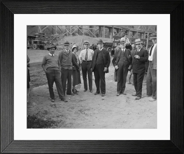 Framed Print : Company Officials at Boulder Dam Framed Print : Company Officials at Boulder Dam