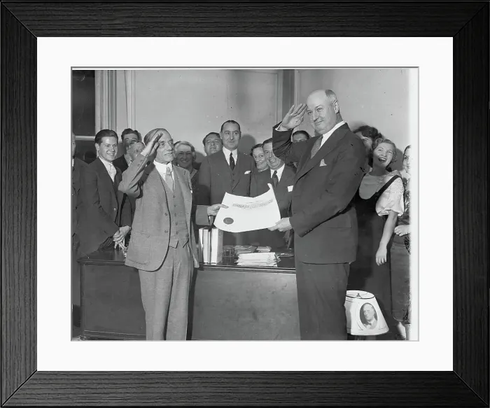 Framed Print : Louis Howe and James Farley Framed Print : Louis Howe and James Farley
