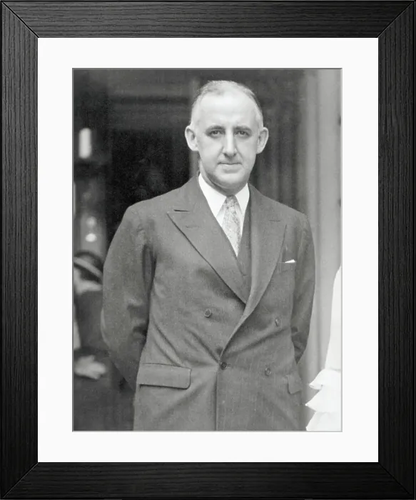 Framed Print : Portrait of Raymond Moley