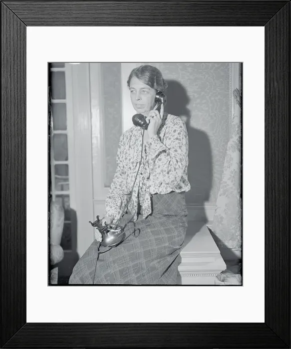 Framed Print : Eleanor Roosevelt Speaking on Phone Framed Print : Eleanor Roosevelt Speaking on Phone