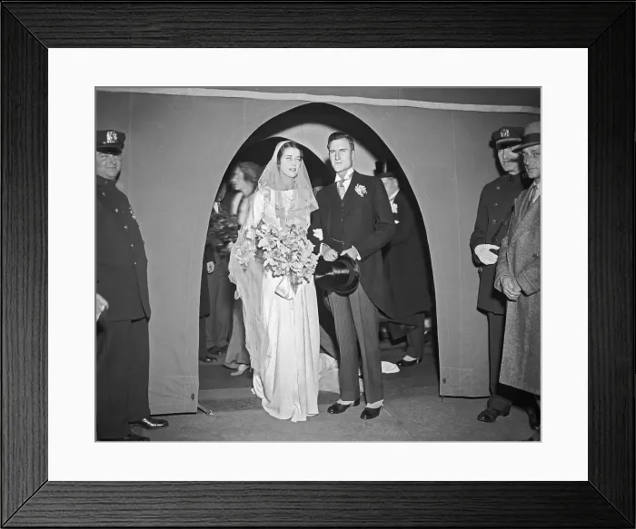 Framed Print : John D. Rockefeller III with His Bride Framed Print : John D. Rockefeller III with His Bride
