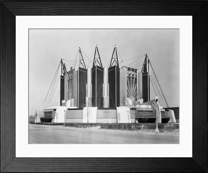 Framed Print : Suspension Bridge Building Framed Print : Suspension Bridge Building