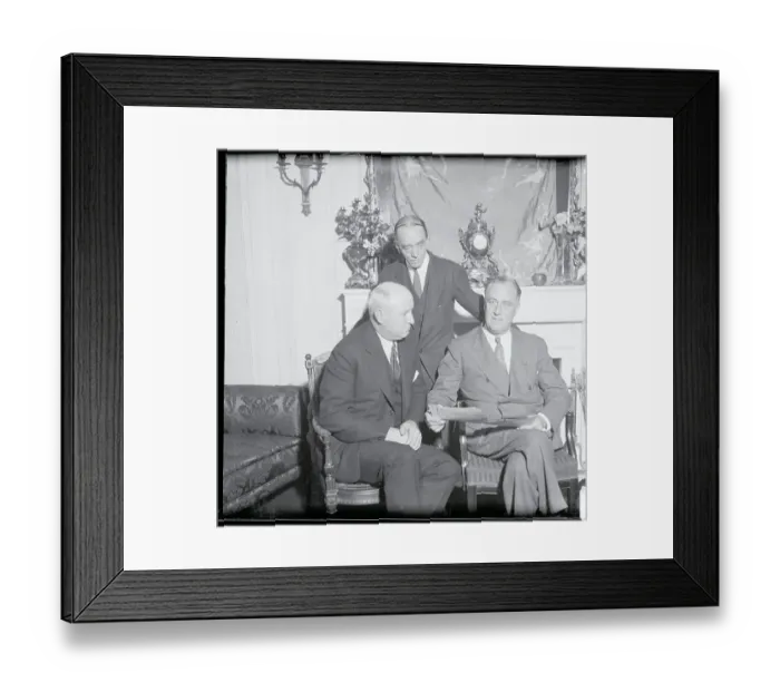 Framed Print : Franklin Roosevelt Sharing Telegrams with Others Framed Print : Franklin Roosevelt Sharing Telegrams with Others