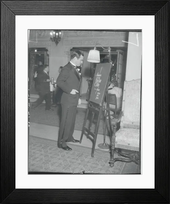 Framed Print : Tom Mix Reading Sign Framed Print : Tom Mix Reading Sign