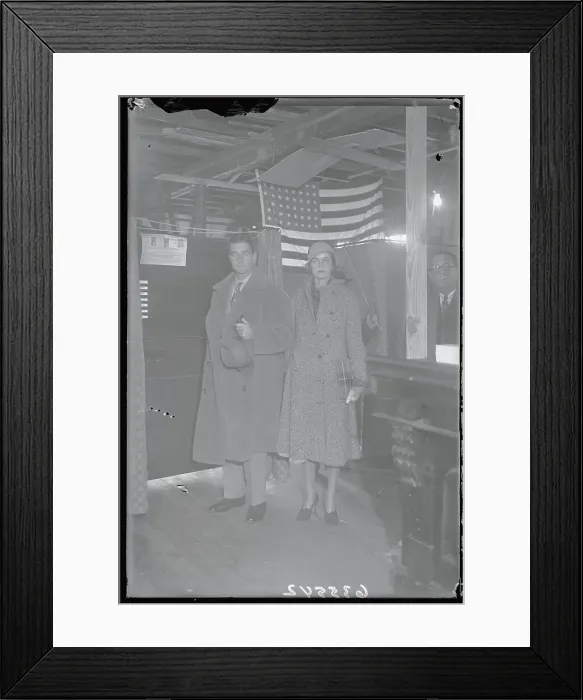 Framed Print : Cornelius Vanderbilt Whitney Posing with Wife Framed Print : Cornelius Vanderbilt Whitney Posing with Wife