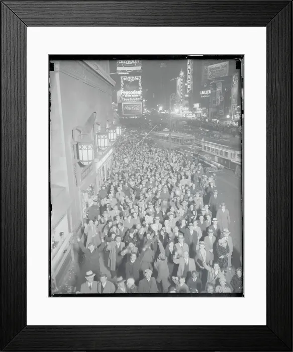 Framed Print : Crowd Awaiting Election Returns Framed Print : Crowd Awaiting Election Returns