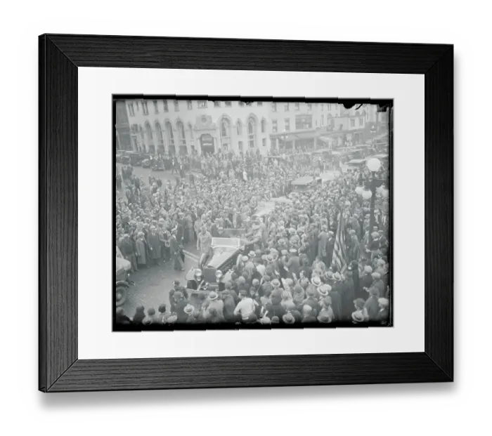 Framed Print : Franklin Roosevelt Waving Hat Framed Print : Franklin Roosevelt Waving Hat