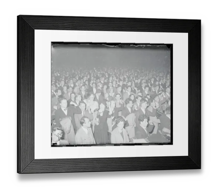 Framed Print : Crowds Gathering at Election Rally Framed Print : Crowds Gathering at Election Rally