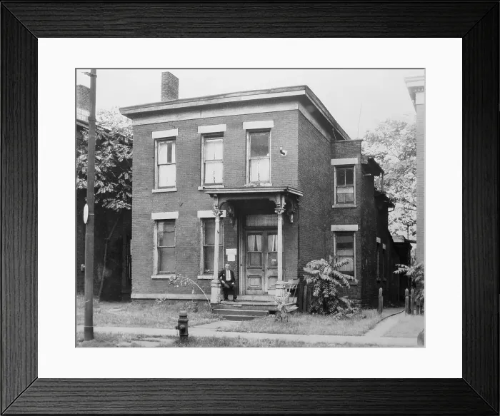 Framed Print : First Home of John D. Rockefeller Family