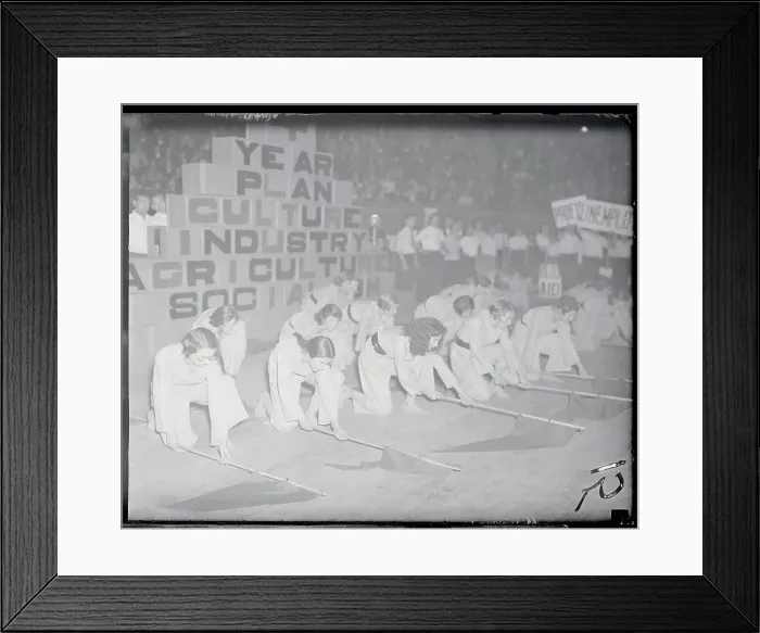 Framed Print : Girls Performing Demonstration Framed Print : Girls Performing Demonstration