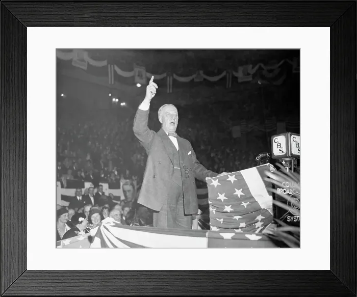Framed Print : Former Governor Alfred Smith Speaking at Political Rally Framed Print : Former Governor Alfred Smith Speaking at Political Rally