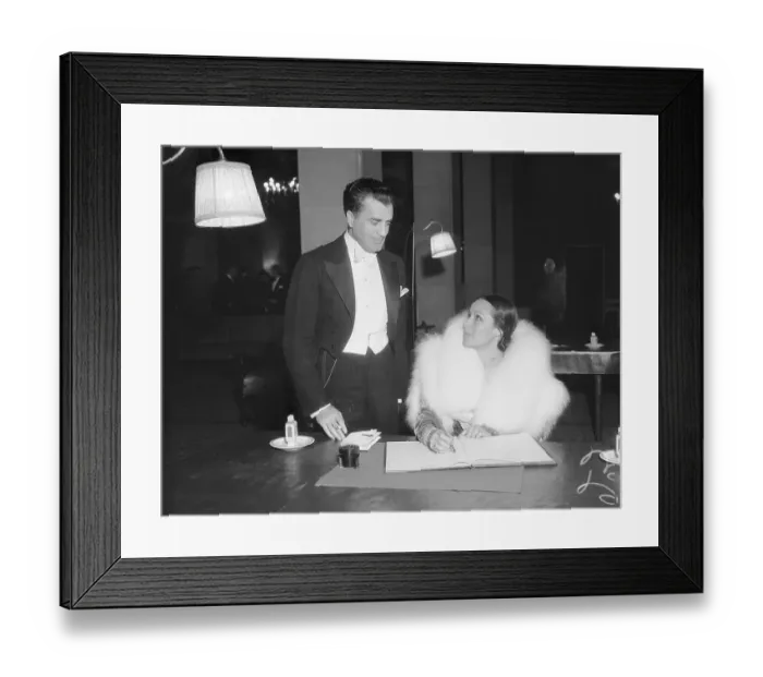 Framed Print : Cedric Gibbons & Delores Del Rio Framed Print : Cedric Gibbons & Delores Del Rio