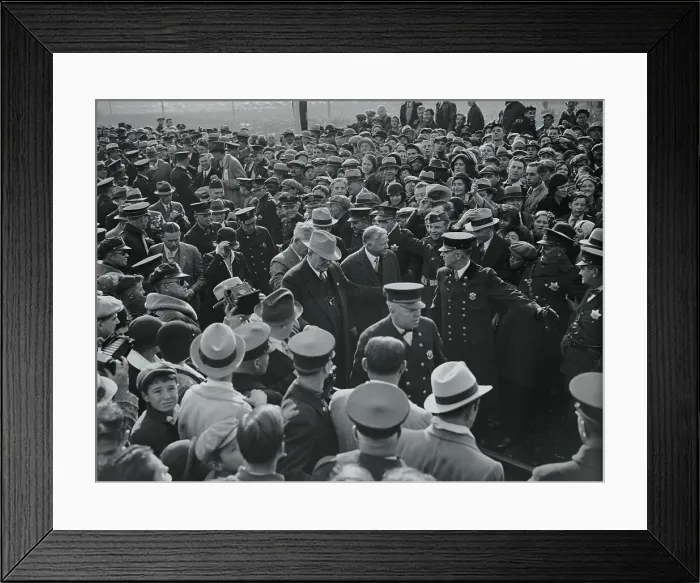 Framed Print : Secret Service and Police Clearing Crowds Framed Print : Secret Service and Police Clearing Crowds