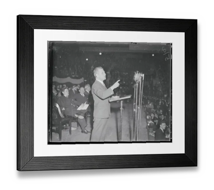 Framed Print : Morris Hillquit Addressing Rally Framed Print : Morris Hillquit Addressing Rally
