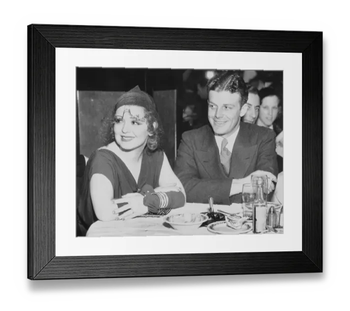 Framed Print : Clara Bow and Rex Bell