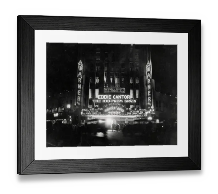 Framed Print : Crowds Waiting to See Eddie Cantor Movie Framed Print : Crowds Waiting to See Eddie Cantor Movie