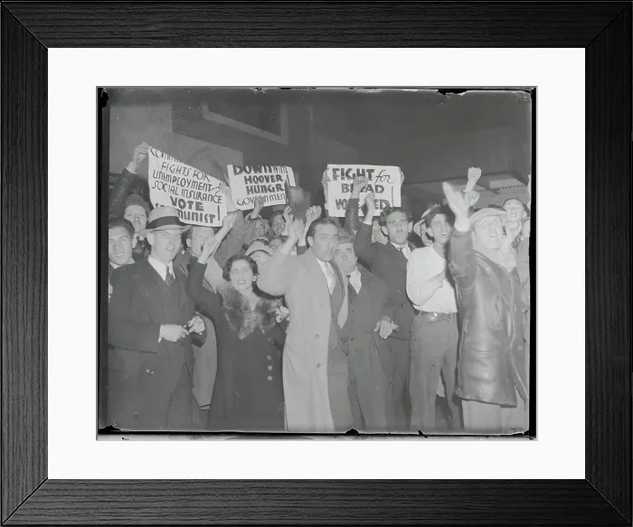 Framed Print : Protesters Waving Fists and Signs Framed Print : Protesters Waving Fists and Signs