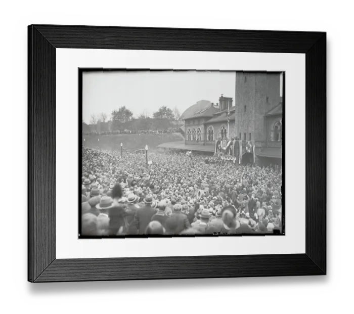 Framed Print : Herbert Hoover Addressing Crowd Framed Print : Herbert Hoover Addressing Crowd