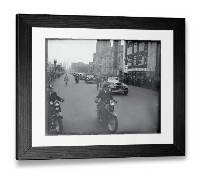 Framed Print : Parade for President Hoover on His Arrival