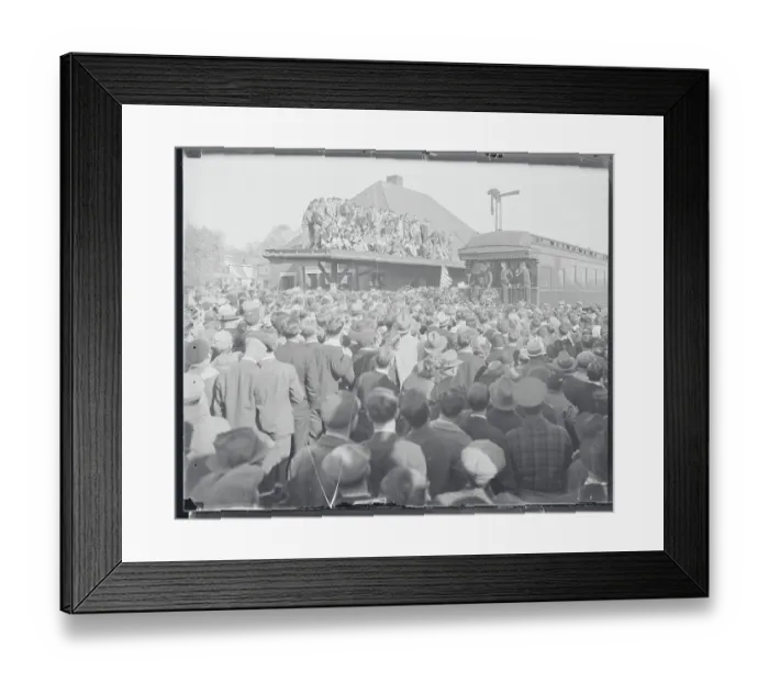 Framed Print : Herbert Hoover Addressing Crowds Framed Print : Herbert Hoover Addressing Crowds