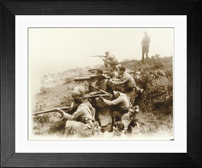 Framed Print : Machine Gunners Train with Weapons Framed Print : Machine Gunners Train with Weapons