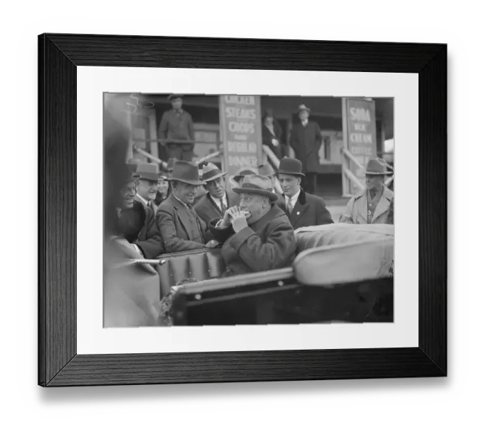 Framed Print : Franklin Roosevelt Eating Sandwich While Campaigning Framed Print : Franklin Roosevelt Eating Sandwich While Campaigning