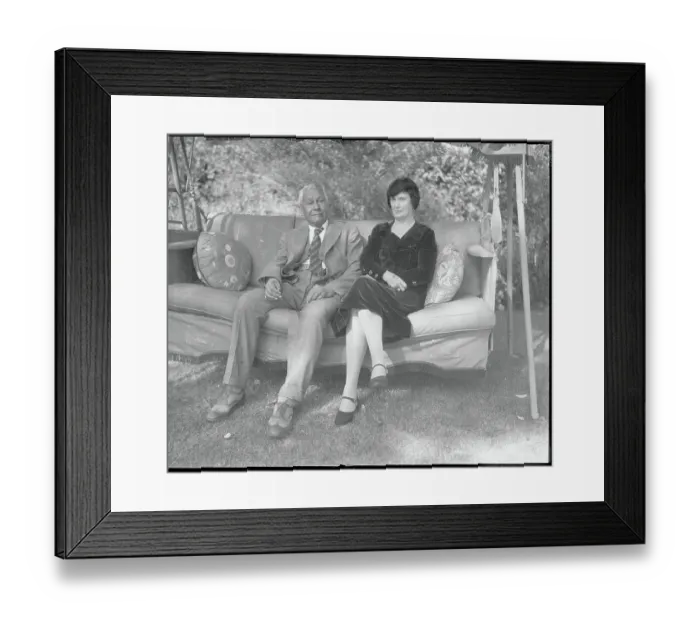 Framed Print : Jackson Barnett Posing with His Wife Framed Print : Jackson Barnett Posing with His Wife