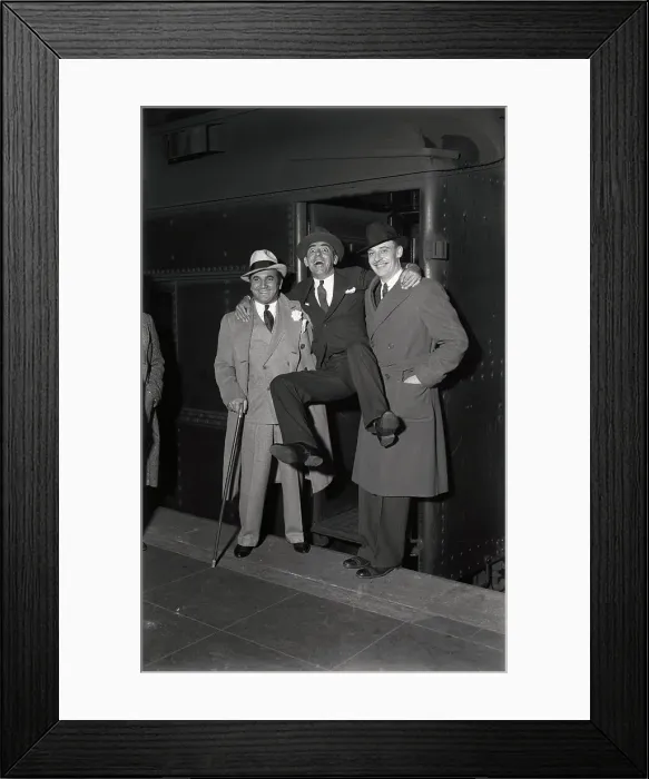Framed Print : Famous Trio Arriving Framed Print : Famous Trio Arriving