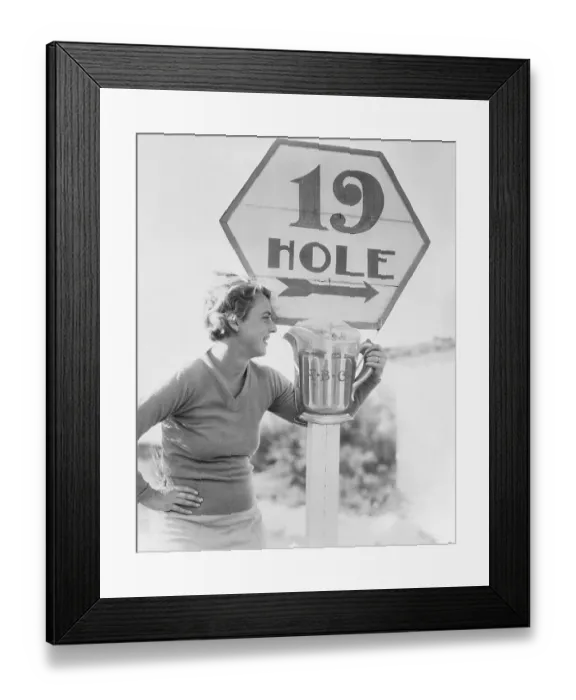 Framed Print : Woman Grabbing Amusing Sign Framed Print : Woman Grabbing Amusing Sign