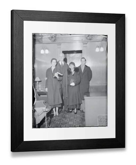 Framed Print : Norman Thomas Posing with Family Framed Print : Norman Thomas Posing with Family