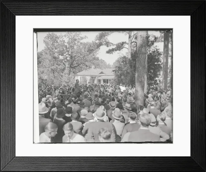 Framed Print : Franklin Roosevelt Addressing Large Crowd Framed Print : Franklin Roosevelt Addressing Large Crowd