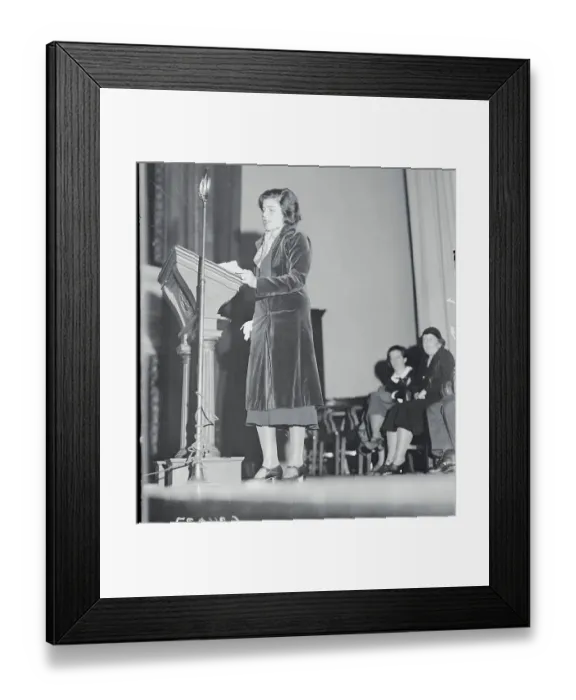 Framed Print : Michael Strange Giving Socialist Address Framed Print : Michael Strange Giving Socialist Address