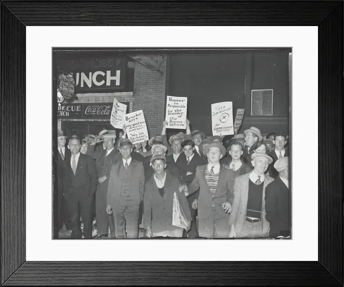 Framed Print : Demonstrators Posing