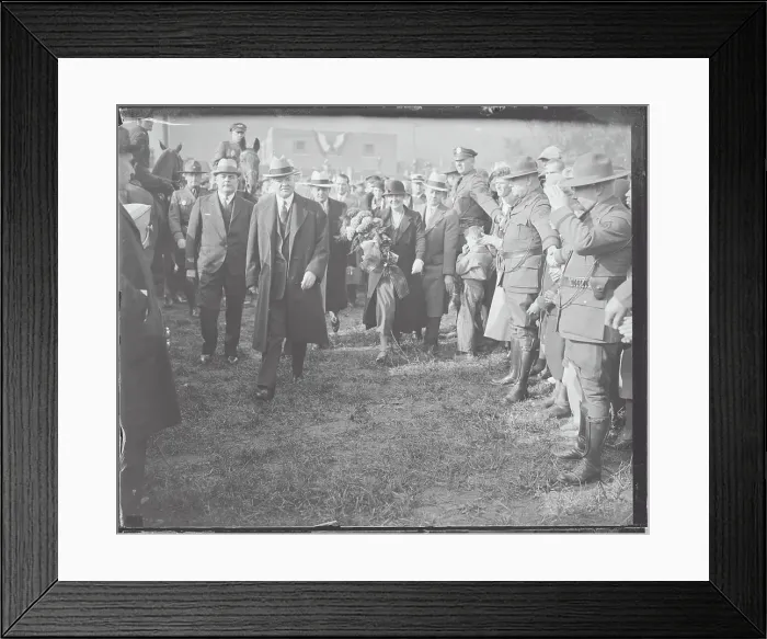 Framed Print : Herbert Hoover and Wife Arriving Framed Print : Herbert Hoover and Wife Arriving