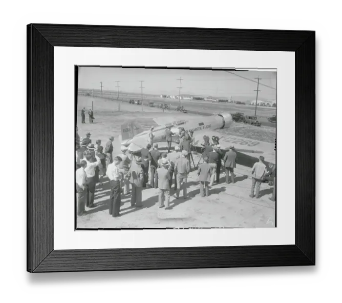 Framed Print : Lincoln Ellsworth and Bernt Balchen Inspecting Plane Framed Print : Lincoln Ellsworth and Bernt Balchen Inspecting Plane