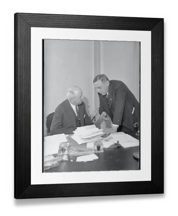 Framed Print : Anton Cermak Talking with James A. Farley Framed Print : Anton Cermak Talking with James A. Farley