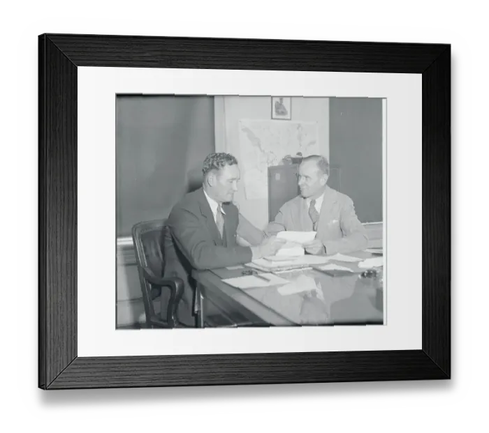 Framed Print : Pelham D. Glassford and Walter Johnson Framed Print : Pelham D. Glassford and Walter Johnson