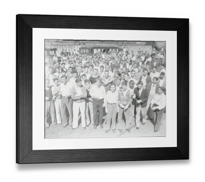 Framed Print : Crowd of High School Students Outdoors Framed Print : Crowd of High School Students Outdoors