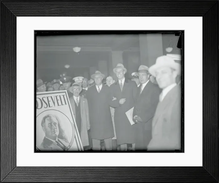 Framed Print : Franklin Roosevelt, James Roosevelt and Others