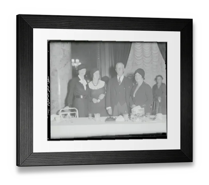 Framed Print : Arthur Brisbane Posing with Women at Luncheon Framed Print : Arthur Brisbane Posing with Women at Luncheon