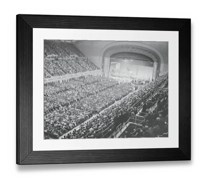 Framed Print : Large Audience for Herbert Hoover Address Framed Print : Large Audience for Herbert Hoover Address