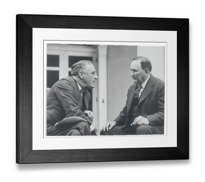Framed Print : Franklin Delano Roosevelt and Joseph T. Robinson Conferring Framed Print : Franklin Delano Roosevelt and Joseph T. Robinson Conferring