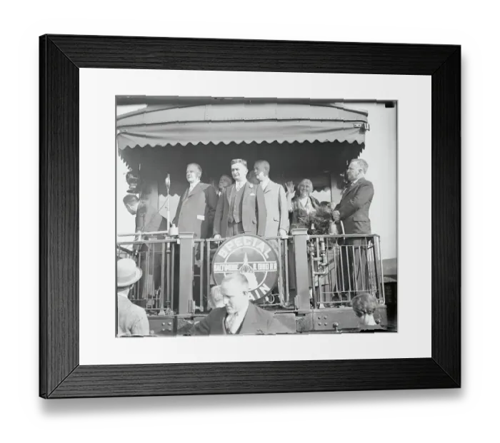 Framed Print : President Hoover Speaking at Microphone Framed Print : President Hoover Speaking at Microphone