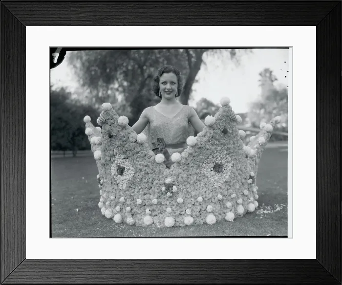 Framed Print : Peggy Lou Neary with Winning Flower Arrangement Framed Print : Peggy Lou Neary with Winning Flower Arrangement
