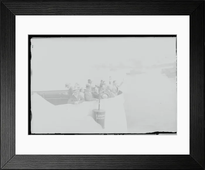 Framed Print : Democratic Leaders Waving from Ship Framed Print : Democratic Leaders Waving from Ship