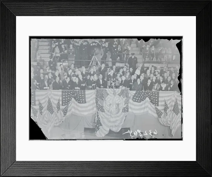 Framed Print : Calvin Coolidge Speaking at Republican Rally Framed Print : Calvin Coolidge Speaking at Republican Rally
